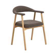 Ēdamistabas krēsls ar roku balstiem ADDI pelēks