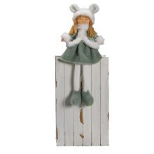 Рождественская девочка FUN ELLI H40см, зелёная