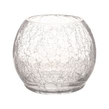Vāze CRACK BOWL D12,5xH10cm, stikla