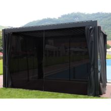 Nojume MIRADOR 3x3xH2,5m ar tekstilēna sānu sienām, tumši pelēka