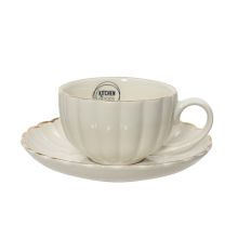 Krūze/apakštīte SHELL H6cm, porcelāns