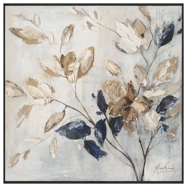 Painting with frame 100x100cm,
branches