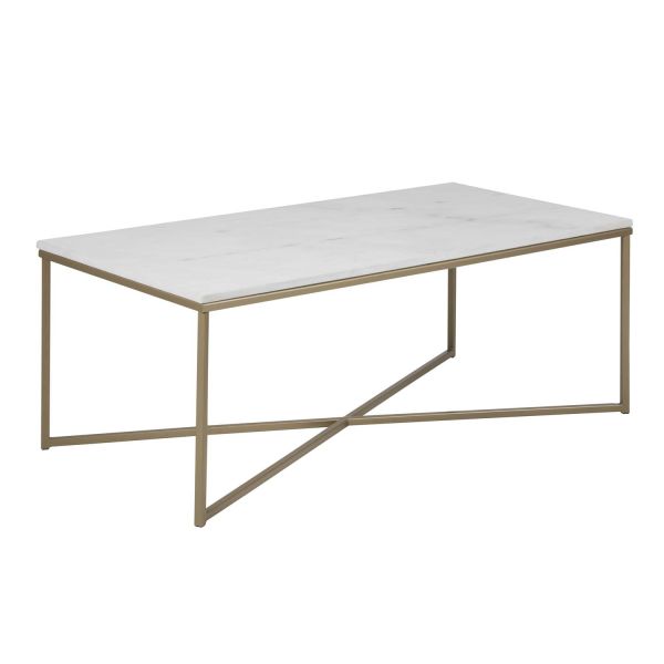 Coffee table ALISMA 120x60xH46cm, white