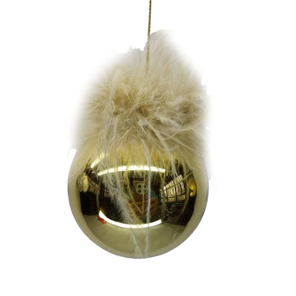 Ziemassvētku rotājums JOY GOLDY D8cm, stikls