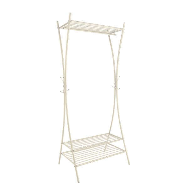 Coat rack DOUBLE XX 76x59xH176cm, white