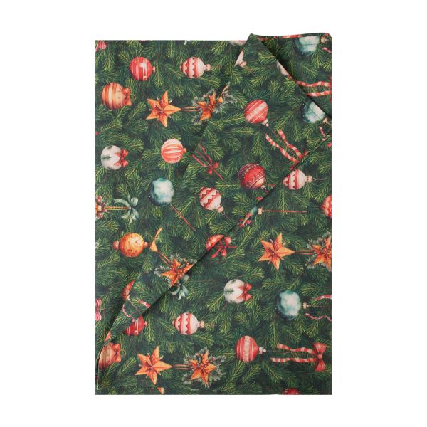 Table mat CHRISTMAS NEW 43x116cm, Christmas decorations on the tree