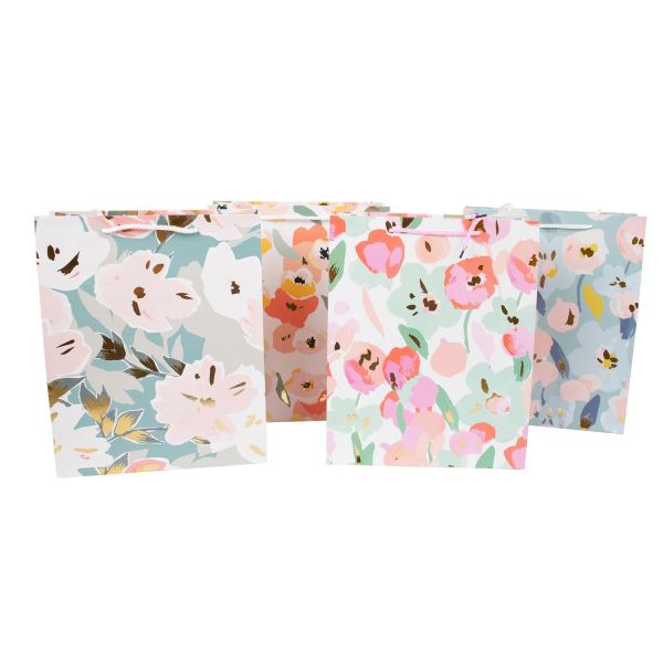 Dāvanu maisiņš FLOWER, 26x32x12cm, mix