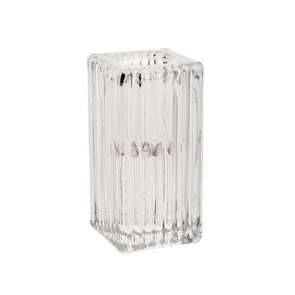Candle holder GELSA 4x4xH7.5cm, glass