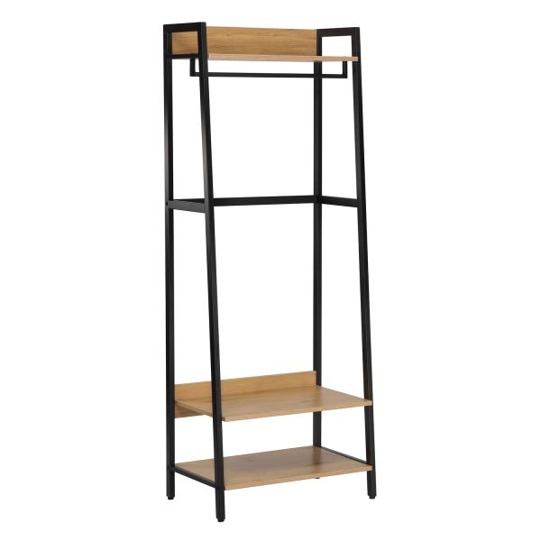 Priekšnama plaukts LAVINIA 64x40xH169cm, osis/melns