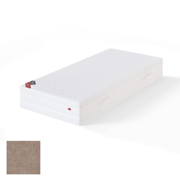 Spring mattress BLACK MULTIPOCKET CLIFF 90x200cm, soft, beige
