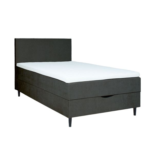 Continental bed LAARA 120x200cm, dark grey