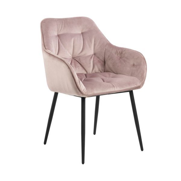 Chair BROOKE dusty rose/black