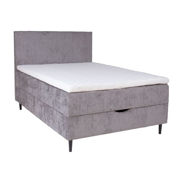 Continental bed LAARA 120x200cm, grey