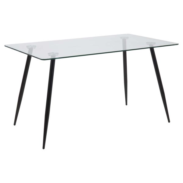 Pusdienu galds WILMA 140x80xH75cm, melns