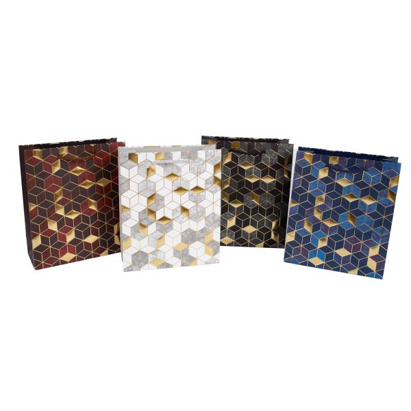 Подарочный пакет ROMBY 18х23х10см, микс