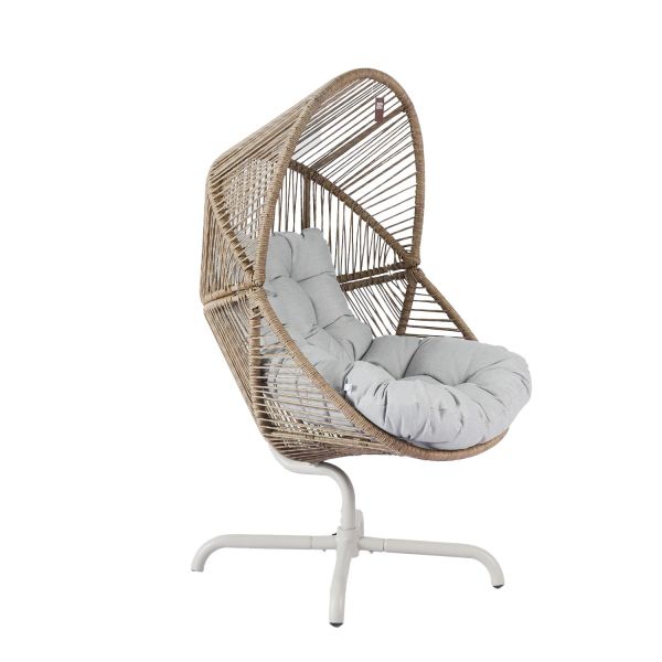 Leisure chair DORIAN swivel 89x95xH154cm, light brown