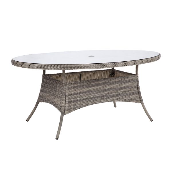 Dārza galds TRENTO 180x100xH75cm, gaiši pelēks