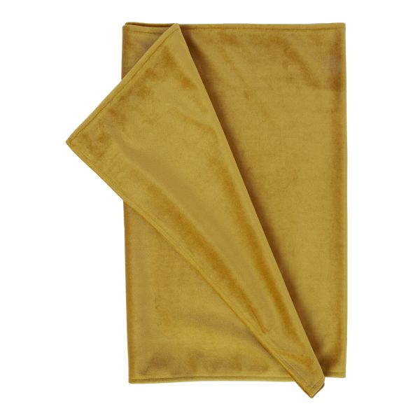 Table mat VELVET 43x116cm, mustard yellow