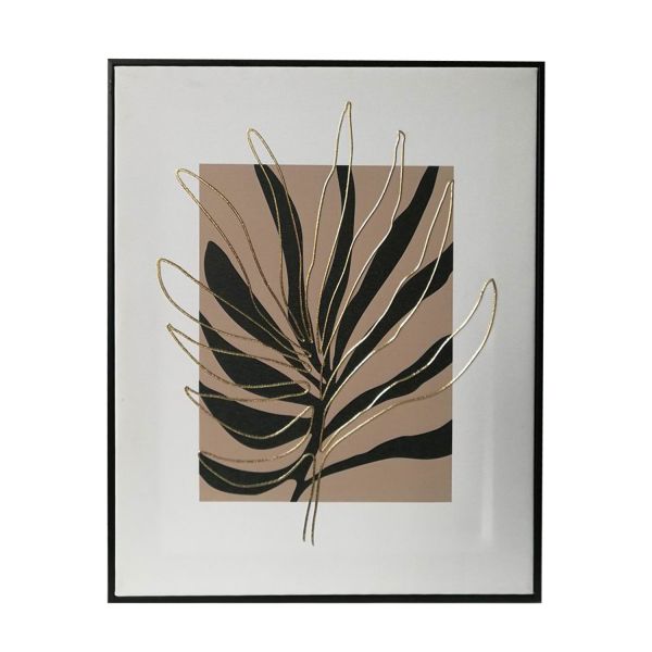 Wall art WALLY 40x50cm, decorative leaf 2
