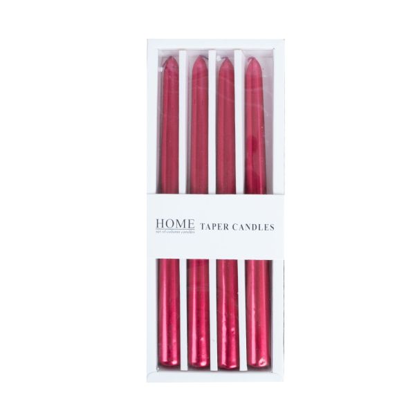 Svece CAROLA 25cm sarkana pērle