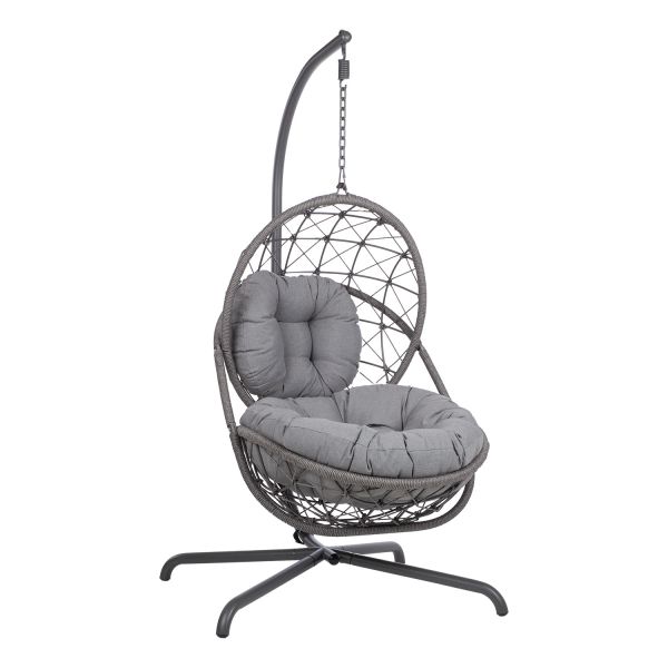 Piekaramais šūpuļkrēsls AMARA 134x134xH196cm, pelēks