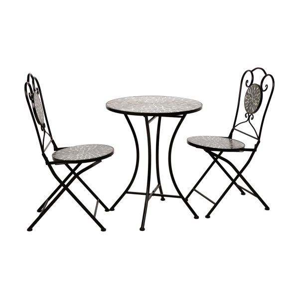 Balcony set MIRT table and 2 chairs, green