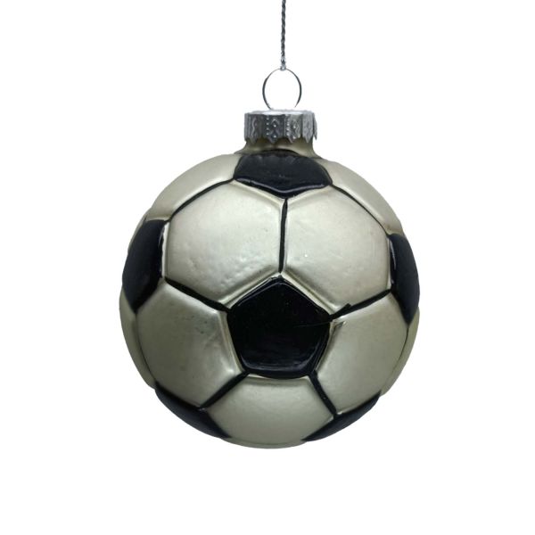 Ziemassvētku rotājums JOY FUTBOLL D7.5cm, stikls