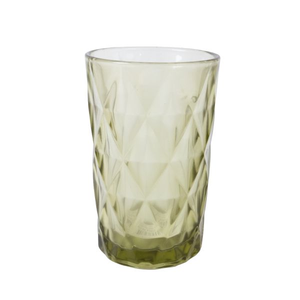 Drinking glass high CORAL 350ml, green
