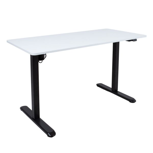 Desk ERGO LIGHT with 1 motor 120x60xH73-118cm, white/black