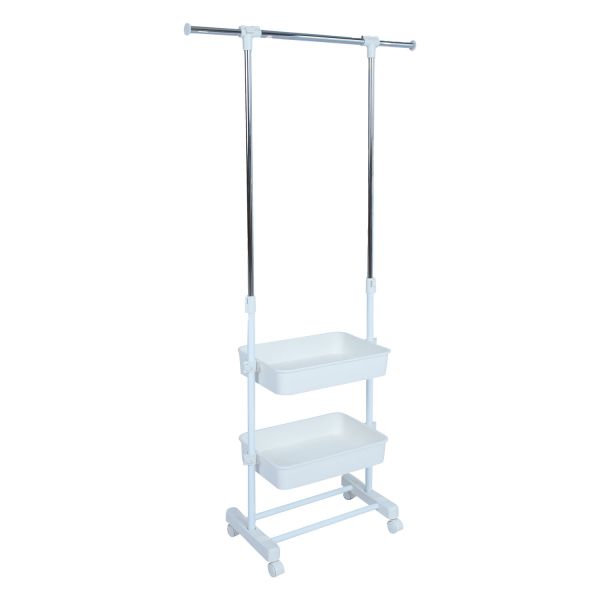 Drēbju pakaramais FERGUS 47-77x29x92-165cm, balts