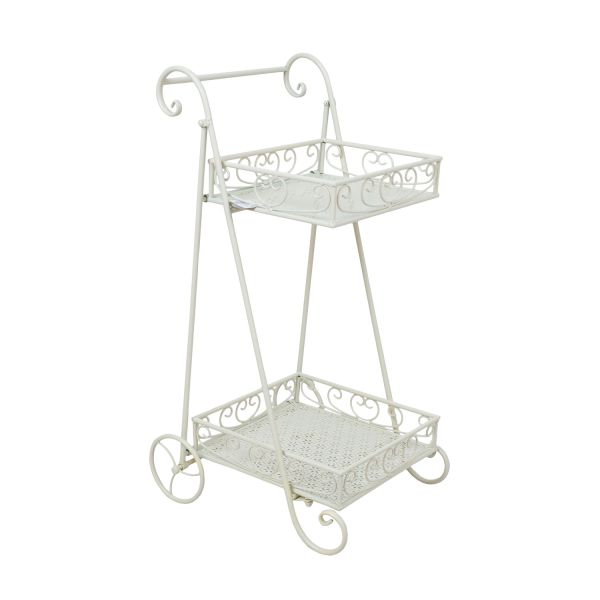 Flower stand SANDY 35x43xH75cm, antique white