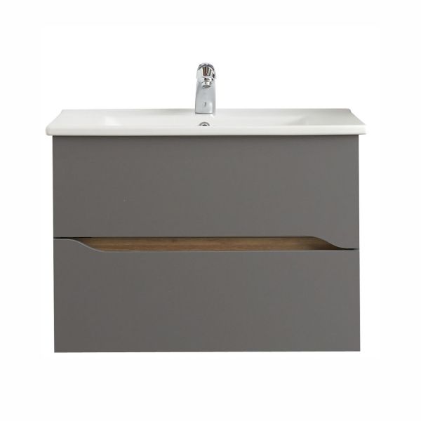 Washbasin cabinet with washbasin 357, 72x44xH51,3cm, grey