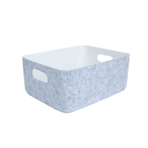 Basket LIDO FELT 33x25xH14cm, light grey
