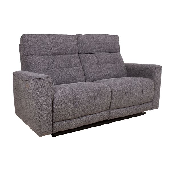 Recliner sofa BOSCO 2-seater with electric mechanism, grey