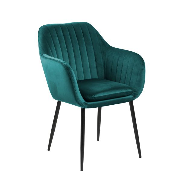 Стул EMILIA сине-зеленый/черный