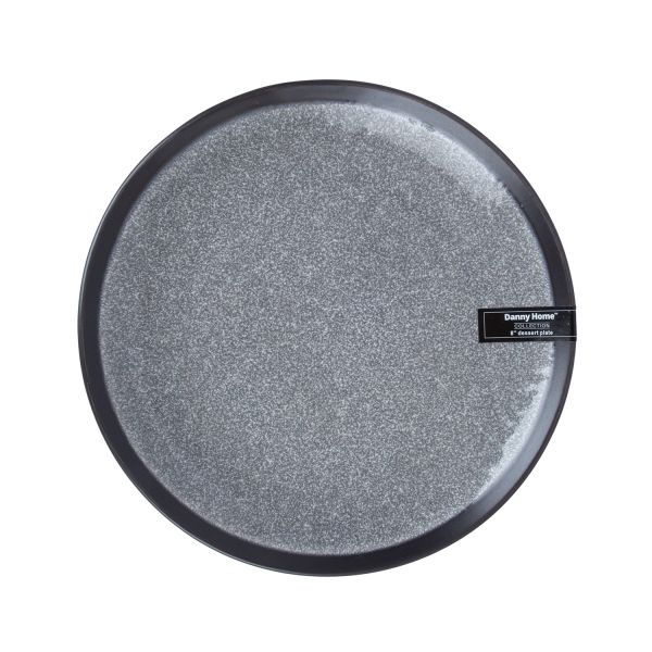 Plate RITA D20cm, black/grey