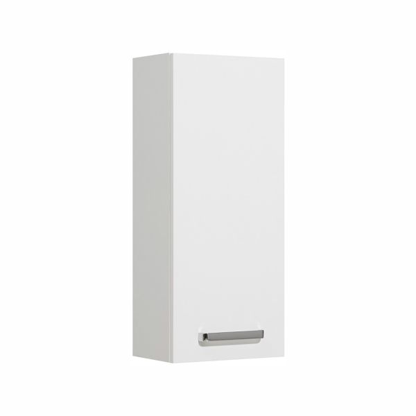 Upper bathroom cabinet 312, 30x20xH70cm, white gloss