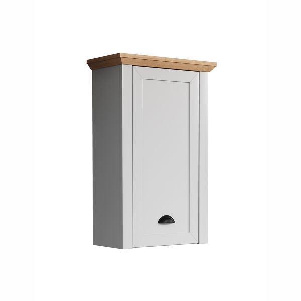 Upper bathroom cabinet LANDSIDE 78x39xH66cm, light grey/oak