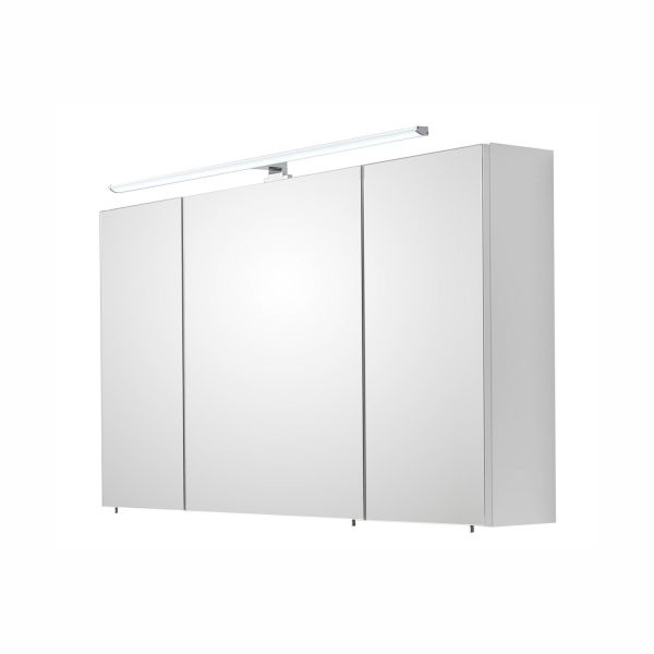 Mirror cabinet with LED lighting 86, 110x20xH70cm, white gloss