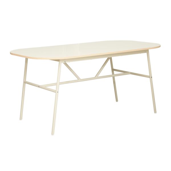 Обеденный стол DESMOND 160x90xH76см, бежевый