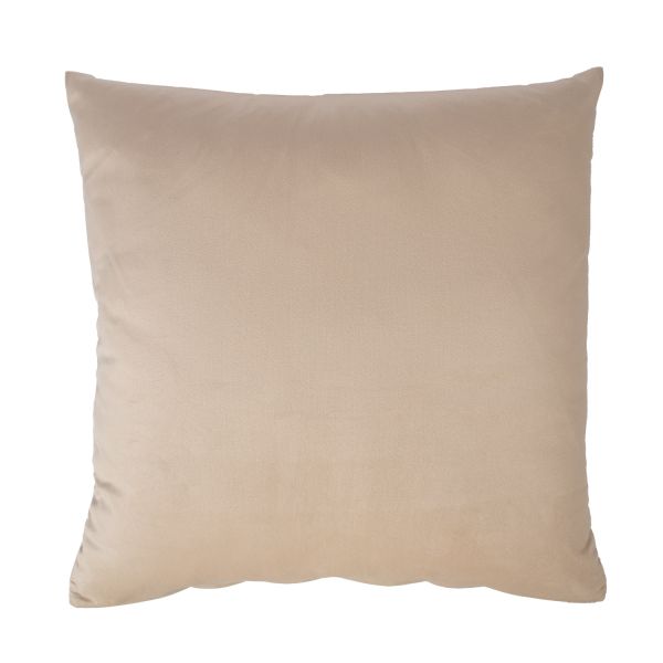 Pillow VELVET NEW 50x50cm, with zipper, light beige