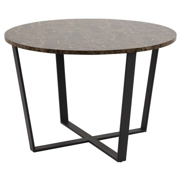 Dining table AMBLE D110xH75cm, brown marble