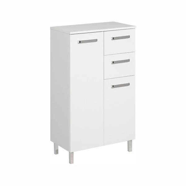 Lower bathroom cabinet 312, 60x33xH100,5cm, white gloss