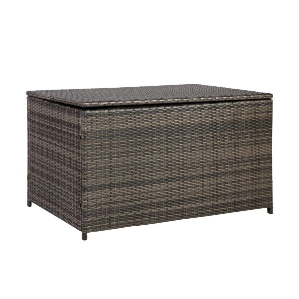Cushion box WICKER 122x52xH62cm, dark brown