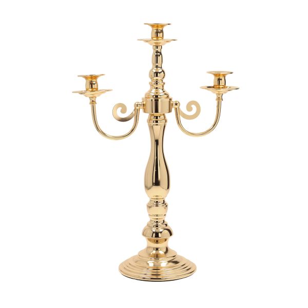 Candlestick LAUDRE 3 pcs 28xH49cm, gold