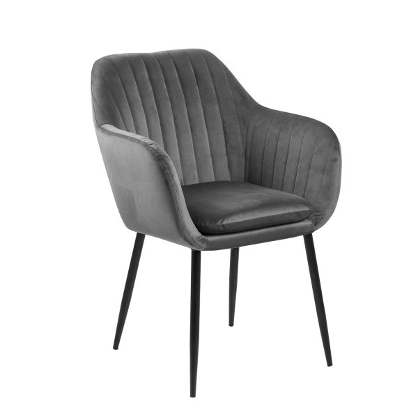 Chair EMILIA dark grey/black