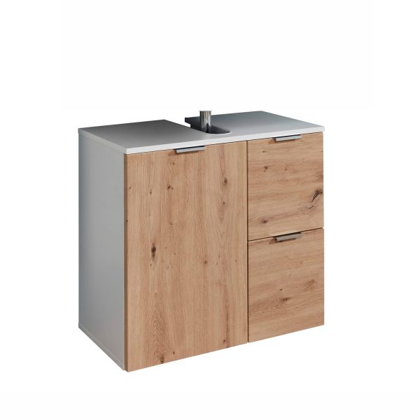 Washbasin cabinet CONCEPT1 60x34xH64cm, oak/white