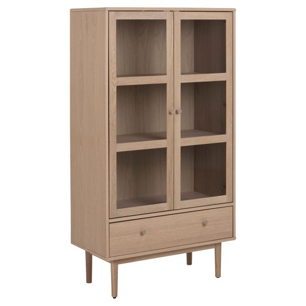 Display cabinet ASTON 80x40xH144,8cm, light oak