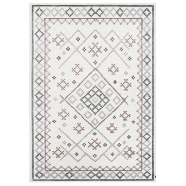 Wool carpet PALANGA 140x200cm, grey/beige