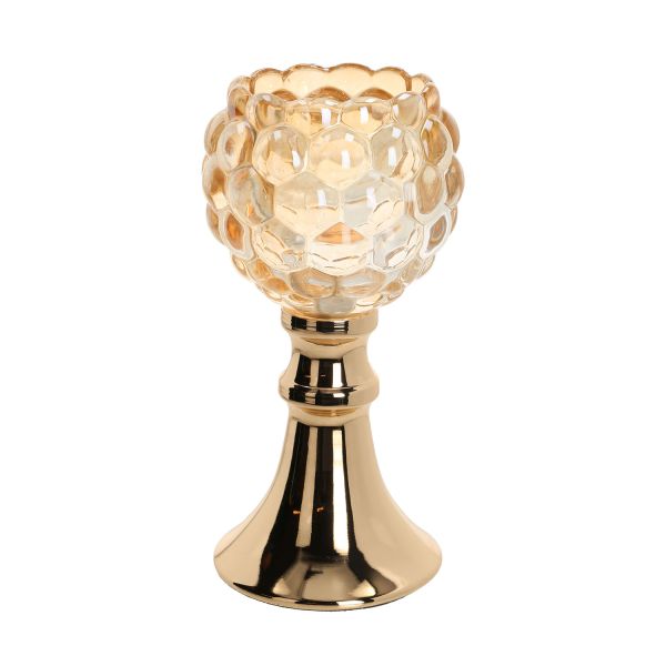 Candlestick LAUDRE D8xH14cm, gold